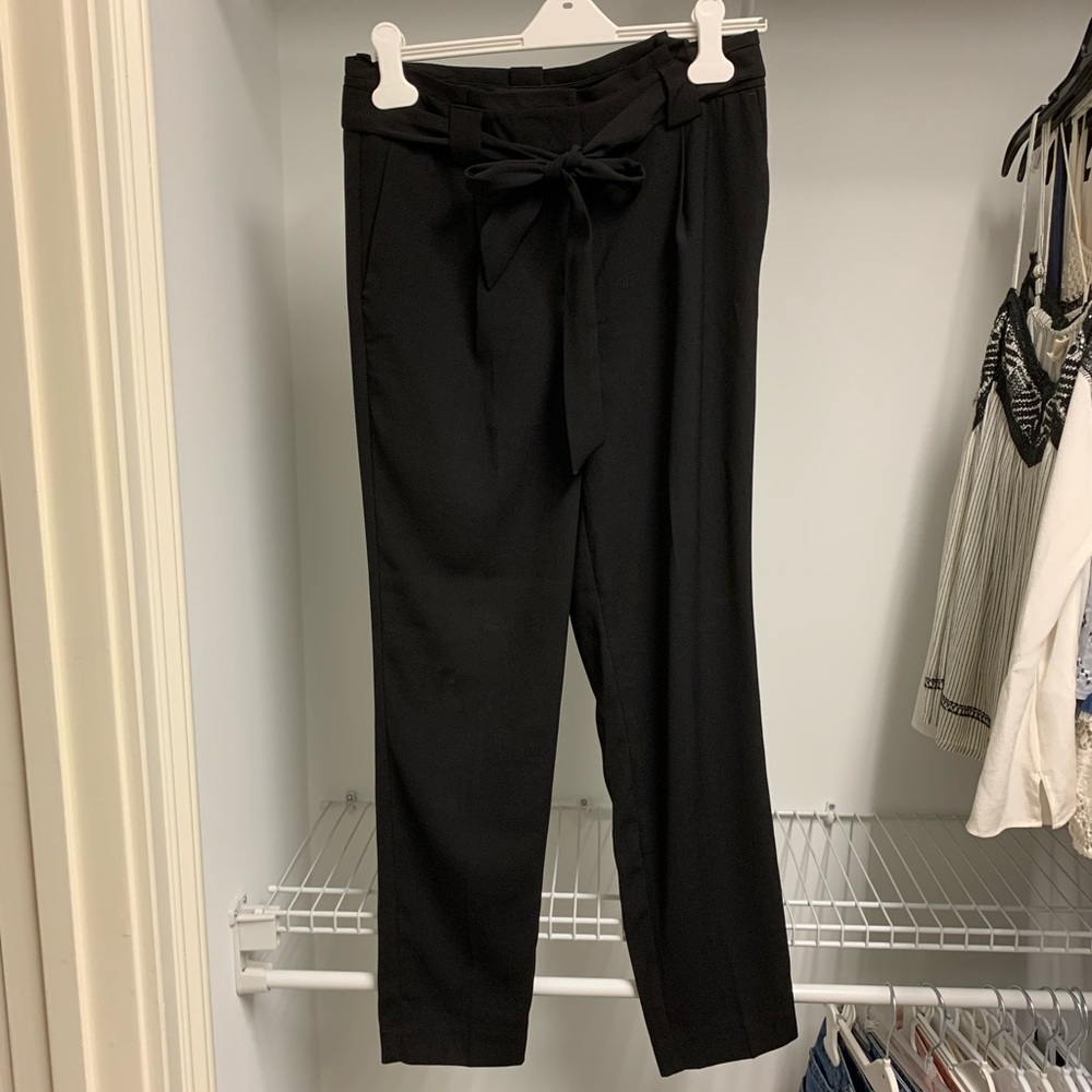 Express paper bag high-waisted pants